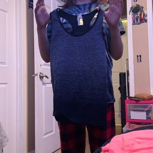 grey tank top